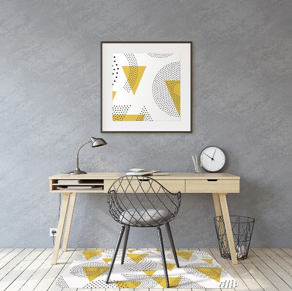 Tapis de chaise de bureau Roues et triangles