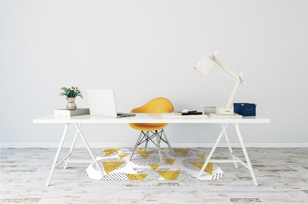 Tapis de chaise de bureau Roues et triangles