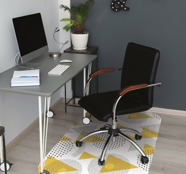 Tapis de chaise de bureau Roues et triangles