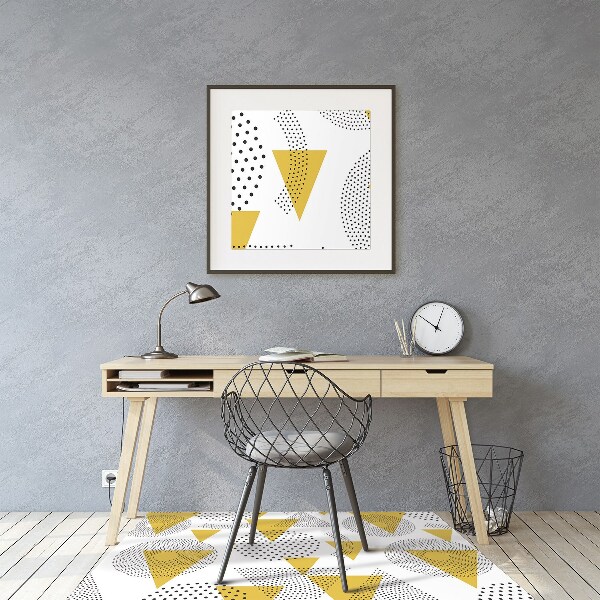 Tapis de chaise de bureau Roues et triangles