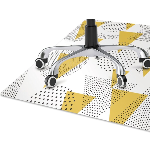 Tapis de chaise de bureau Roues et triangles