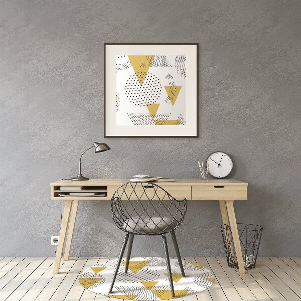 Tapis de chaise de bureau Roues et triangles