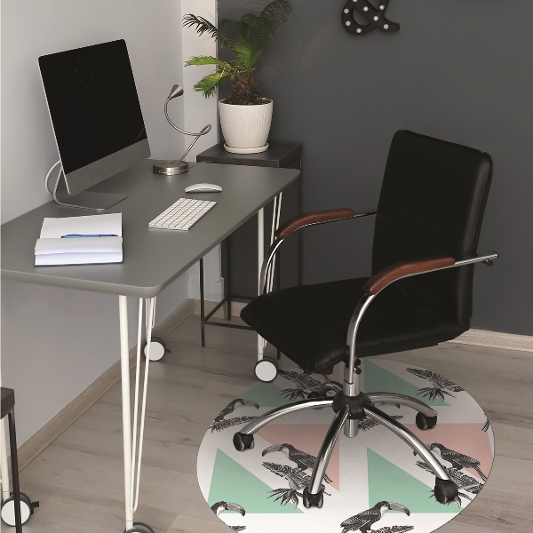 Tapis pour chaise de bureau Toucan avec des triangles