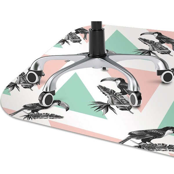 Tapis pour chaise de bureau Toucan avec des triangles