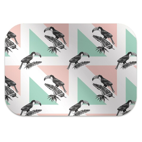 Tapis pour chaise de bureau Toucan avec des triangles