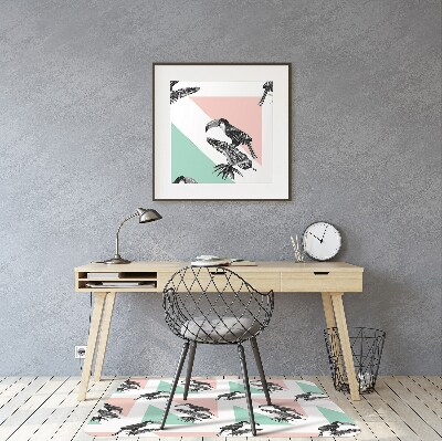 Tapis pour chaise de bureau Toucan avec des triangles