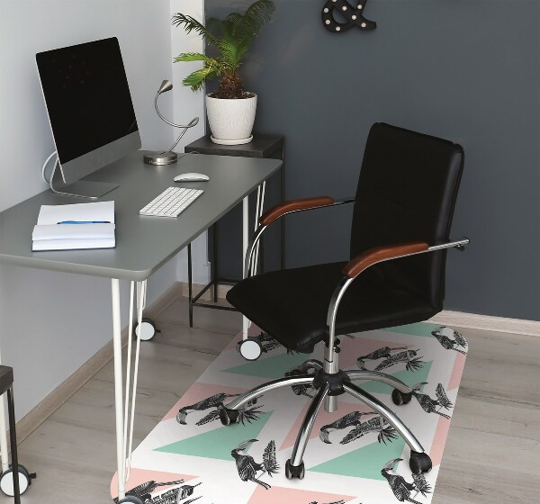 Tapis pour chaise de bureau Toucan avec des triangles