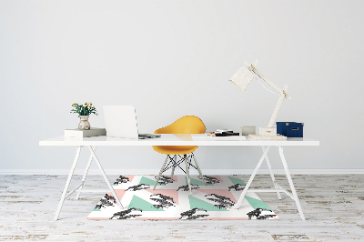 Tapis pour chaise de bureau Toucan avec des triangles