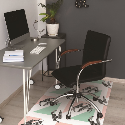 Tapis pour chaise de bureau Toucan avec des triangles