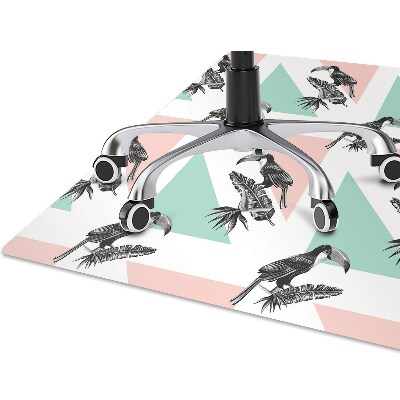 Tapis pour chaise de bureau Toucan avec des triangles