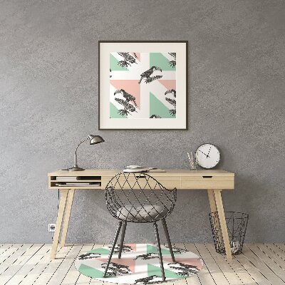 Tapis pour chaise de bureau Toucan avec des triangles