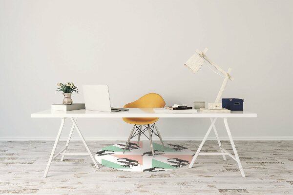 Tapis pour chaise de bureau Toucan avec des triangles