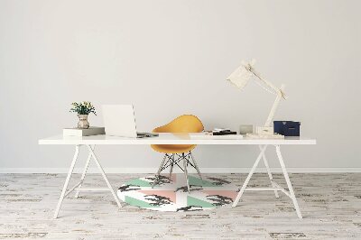 Tapis pour chaise de bureau Toucan avec des triangles