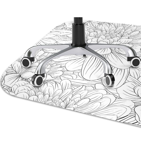 Tapis fauteuil bureau do biura Fleurs esquissées