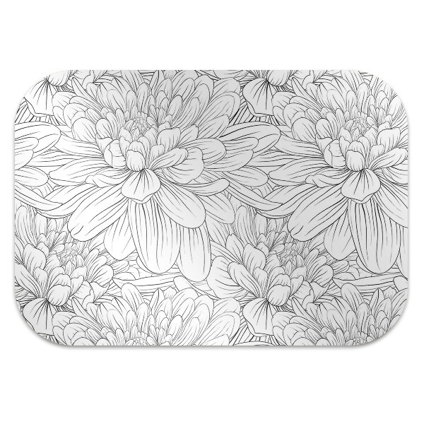 Tapis fauteuil bureau do biura Fleurs esquissées