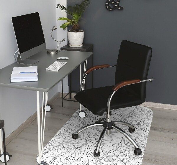 Tapis fauteuil bureau do biura Fleurs esquissées