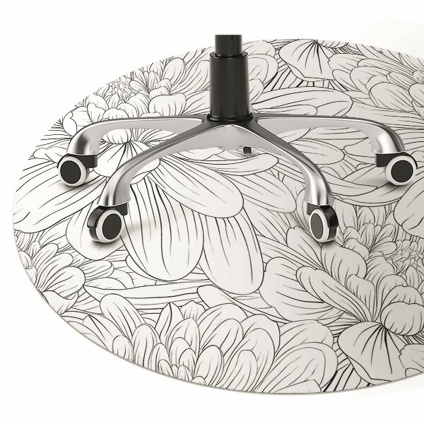 Tapis fauteuil bureau do biura Fleurs esquissées