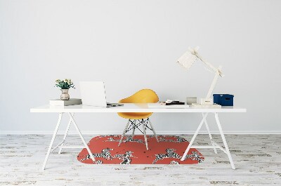 Tapis de chaise de bureau Zèbre