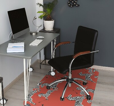 Tapis de chaise de bureau Zèbre