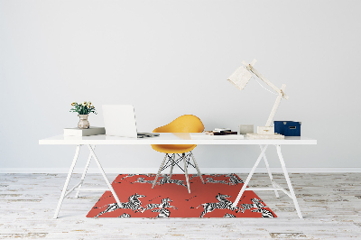 Tapis de chaise de bureau Zèbre