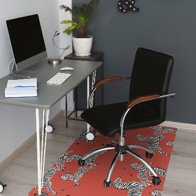 Tapis de chaise de bureau Zèbre