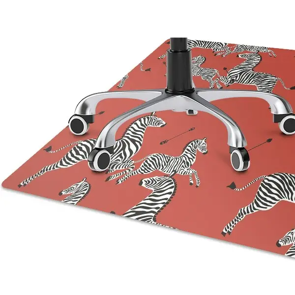 Tapis de chaise de bureau Zèbre