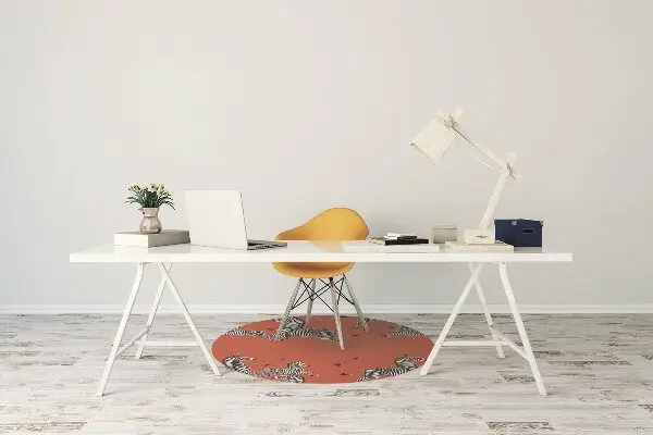 Tapis de chaise de bureau Zèbre