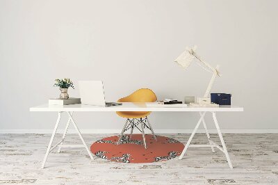 Tapis de chaise de bureau Zèbre