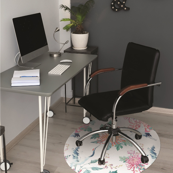 Tapis de chaise de bureau Grues de vol