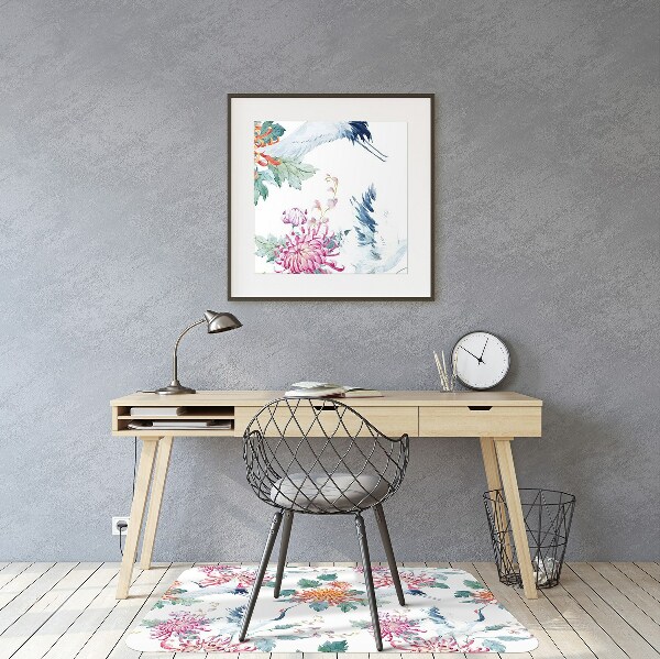Tapis de chaise de bureau Grues de vol
