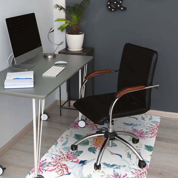 Tapis de chaise de bureau Grues de vol