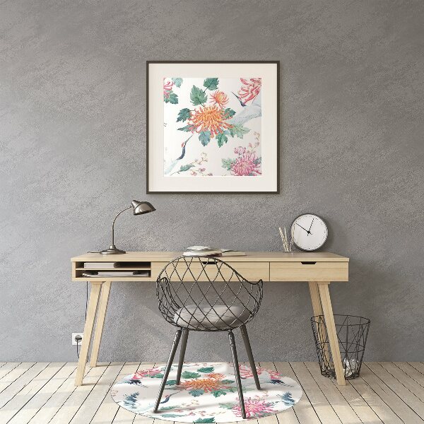 Tapis de chaise de bureau Grues de vol