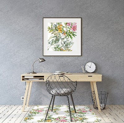 Tapis de chaise de bureau Les arbres en fleurs