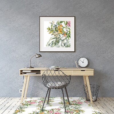 Tapis de chaise de bureau Les arbres en fleurs