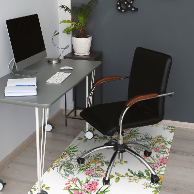 Tapis de chaise de bureau Les arbres en fleurs