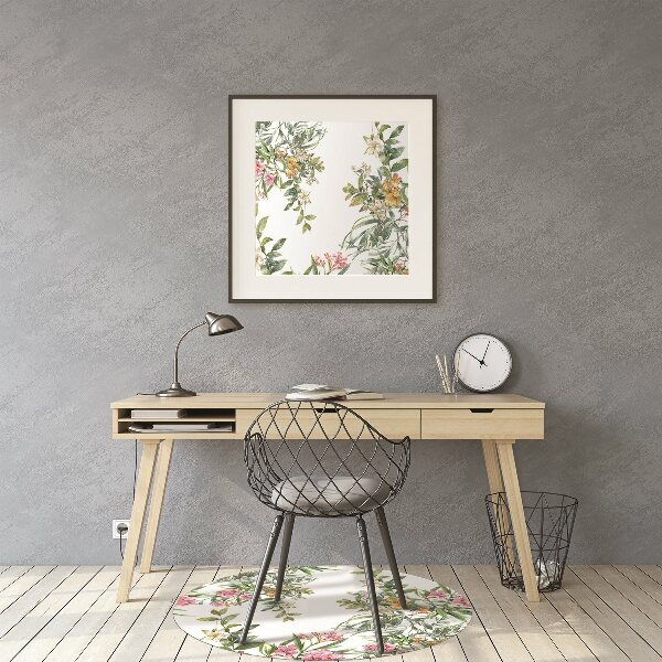 Tapis de chaise de bureau Les arbres en fleurs
