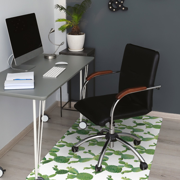 Tapis protège sol Cactus peints