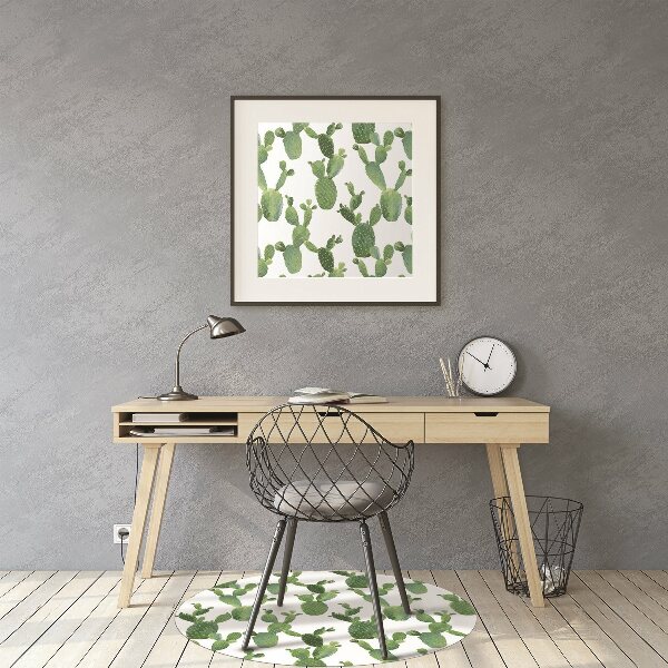 Tapis protège sol Cactus peints