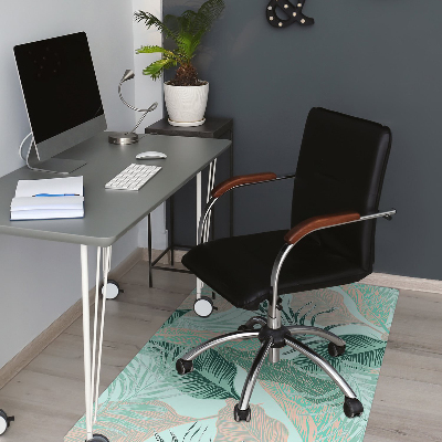 Tapis fauteuil bureau do biura Feuilles tropicales