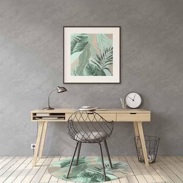 Tapis fauteuil bureau do biura Feuilles tropicales