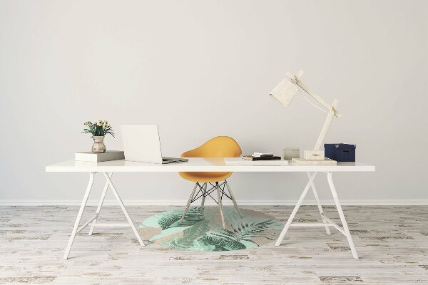 Tapis fauteuil bureau do biura Feuilles tropicales