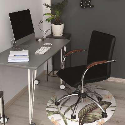 Tapis de chaise de bureau Feuilles et fleurs