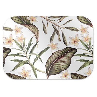 Tapis de chaise de bureau Feuilles et fleurs