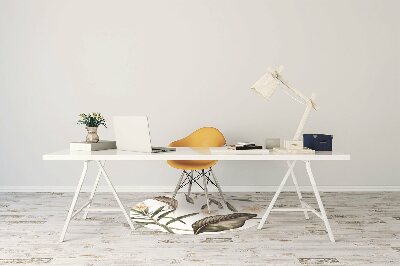 Tapis de chaise de bureau Feuilles et fleurs