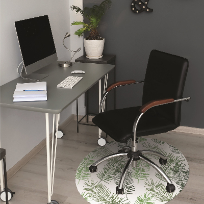 Tapis pour chaise de bureau Feuilles de palmier