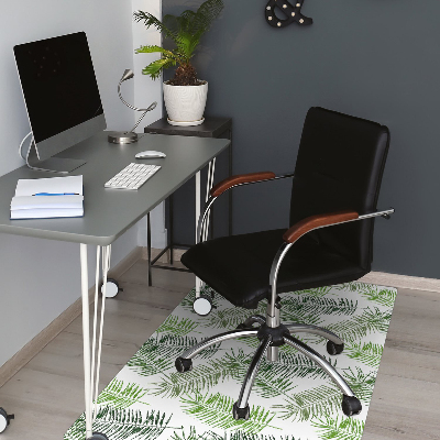 Tapis pour chaise de bureau Feuilles de palmier