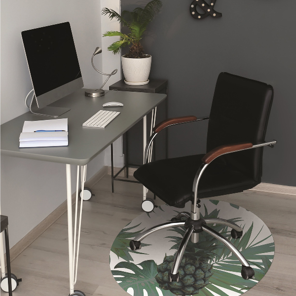 Tapis de chaise de bureau Ananas verts