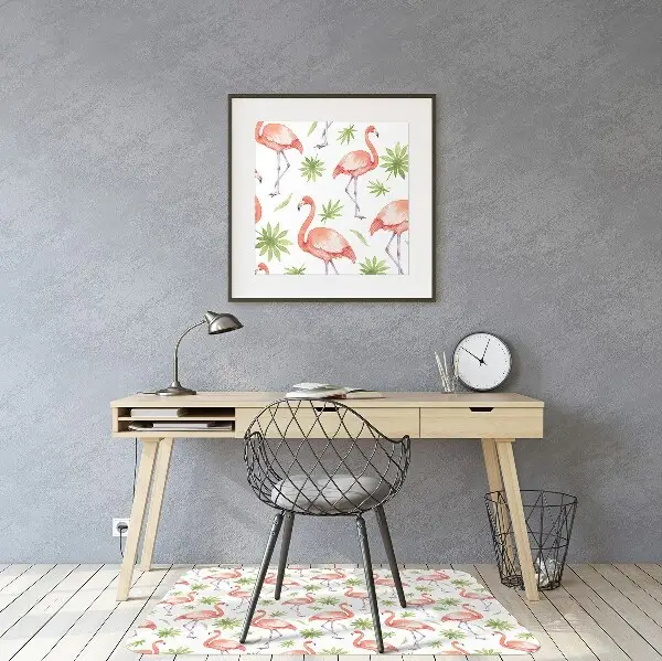 Tapis de chaise de bureau Flamants