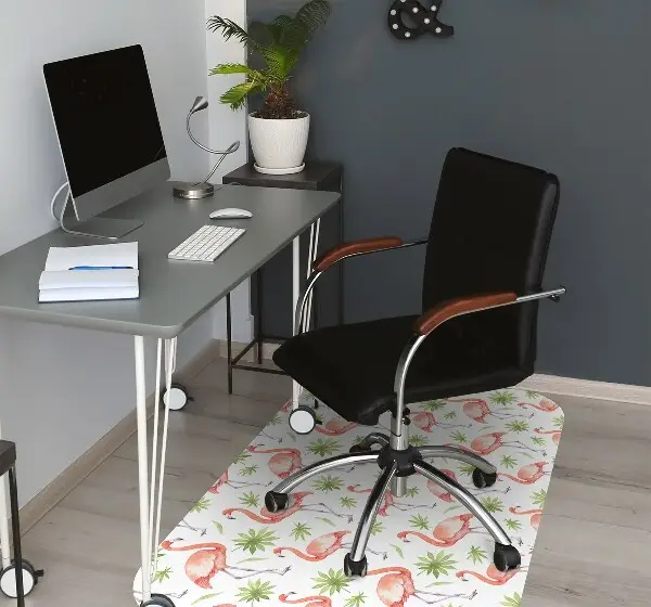 Tapis de chaise de bureau Flamants