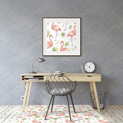 Tapis de chaise de bureau Flamants